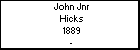 John Jnr Hicks