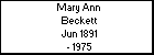 Mary Ann Beckett