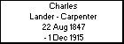 Charles Lander - Carpenter