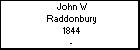 John W Raddonbury