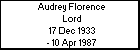 Audrey Florence Lord