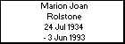 Marion Joan Rolstone