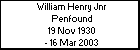 William Henry Jnr Penfound